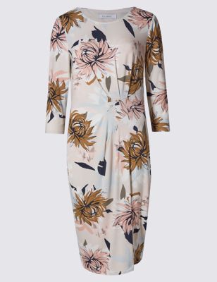 Slim Fit Floral Print Bodycon Dress